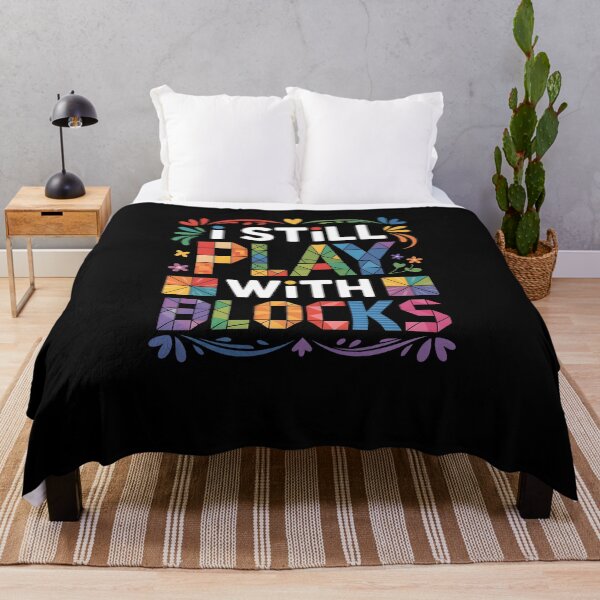 Item preview, I Still Play With Blocks – Colorful Quilting and Patchwork Design designed and sold by MissRasheedHam.