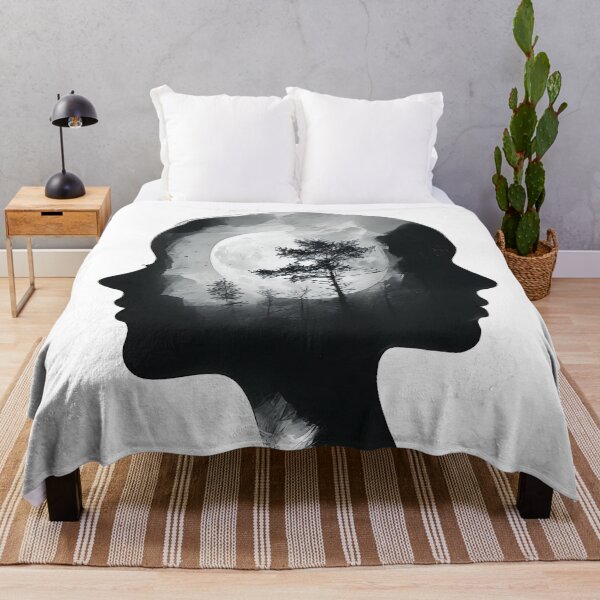 Item preview, Abstract Human Face with Nature Minimalist T-Shirt – Double Exposure Art designed and sold by HAFIZ-DP.