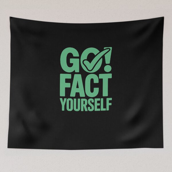Item preview, Go Fact Yourself – Sarcastic Funny Quote Typography Design designed and sold by MissRasheedHam.