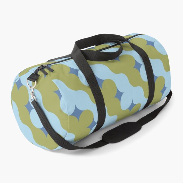 Item preview, Retro Geometric Waves Light Blue Olive Green Blue Medium Scale designed and sold by lamaddalena.
