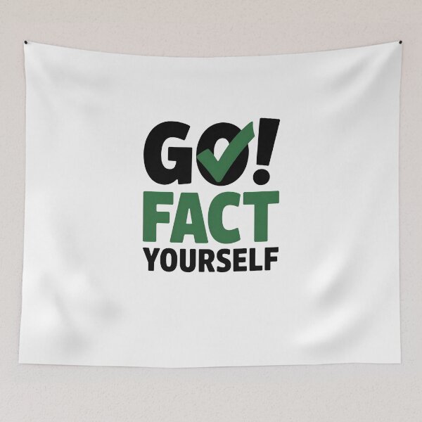 Item preview, Go Fact Yourself – Sarcastic Funny Quote Typography Design designed and sold by MissRasheedHam.