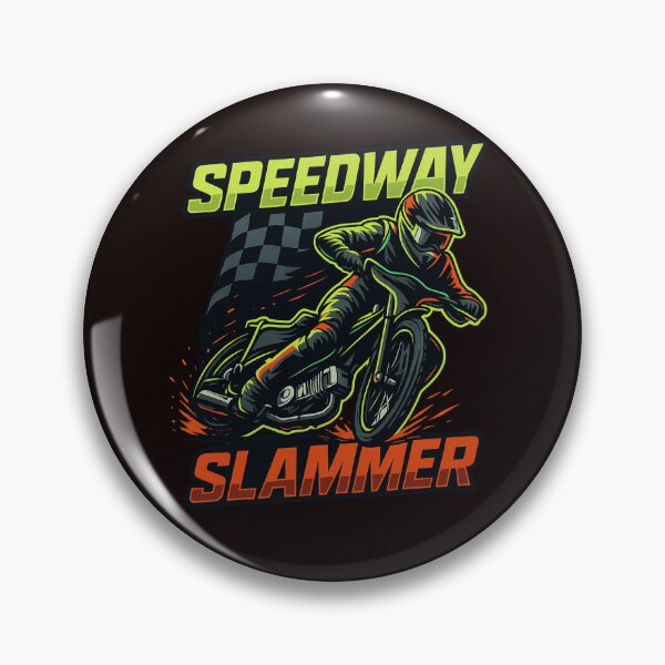 Item preview, Speedway Slammer – Neon Dirt Track Racing Design designed and sold by FrameFlow.