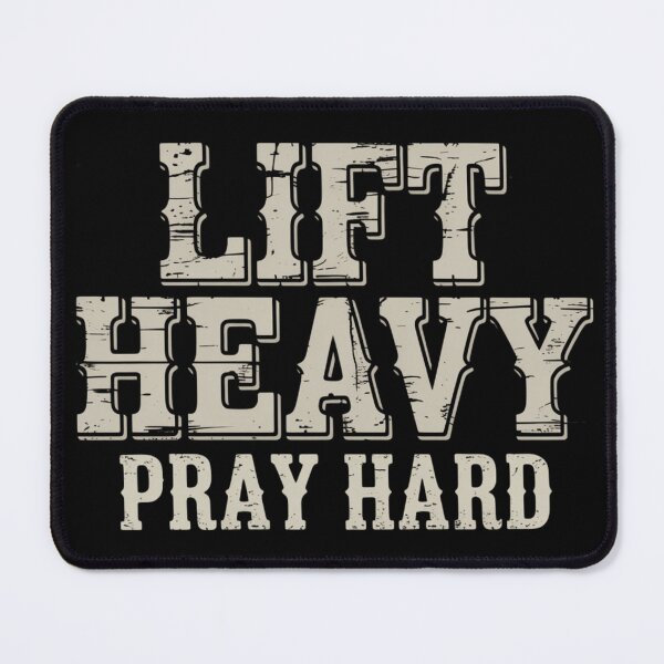 Item preview, Lift Heavy Pray Hard Great Gift for Gym Lovers  designed and sold by NightWisdom.