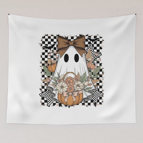 Item preview, Retro Halloween Floral Fall Ghost Lace designed and sold by Mohammadirwin.