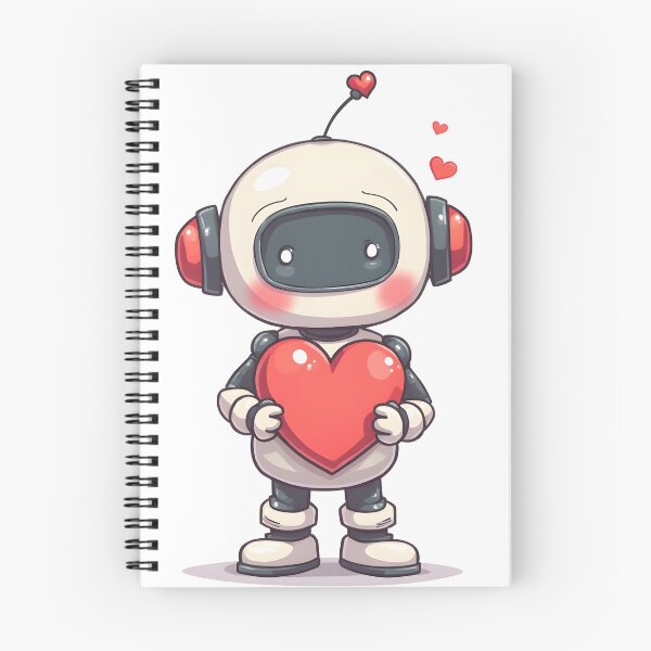 Item preview, Tiny Robot Holding Heart – Cute Chibi Robot Illustration designed and sold by Mr-Slow.
