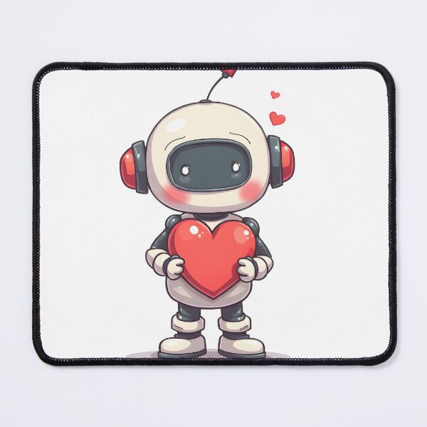 Item preview, Tiny Robot Holding Heart – Cute Chibi Robot Illustration designed and sold by Mr-Slow.