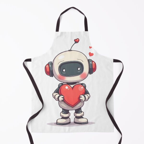 Item preview, Tiny Robot Holding Heart – Cute Chibi Robot Illustration designed and sold by Mr-Slow.