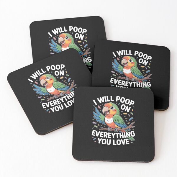 Item preview, I Will Poop On Everything You Love – Funny Parrot Bird Humor Design designed and sold by MissRasheedHam.