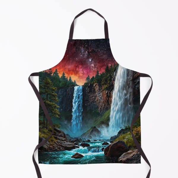 Item preview, Double waterfall under the Milky Way designed and sold by PixelParadies.