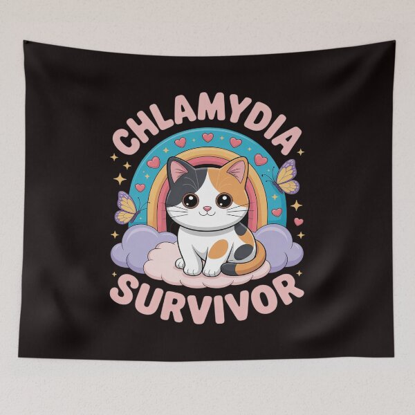 Item preview, Chlamydia Survivor Cat Meme Embarrassing Adult Humor designed and sold by sheenmi.