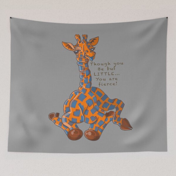 Item preview, Though you be but little You are fierce! Baby Giraffe cartoon. designed and sold by DebbieJoyArt.
