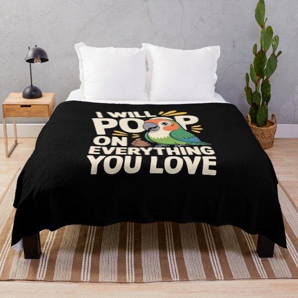 Item preview, I Will Poop On Everything You Love – Funny Parrot Bird Humor Design designed and sold by MissRasheedHam.