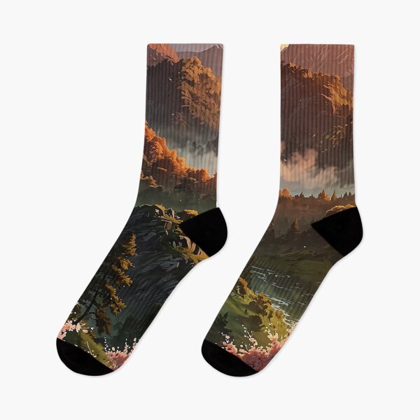 Item preview, Blossoming cherry trees with snow-capped mountains designed and sold by PixelParadies.