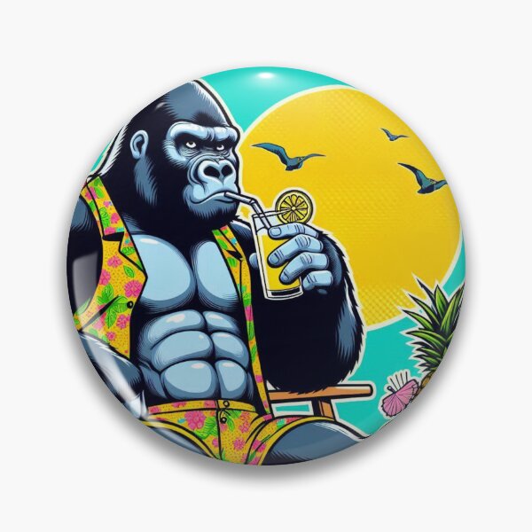 Item preview, Cute gorilla drinking lemonade et summer holiday  designed and sold by Dogandesighn.