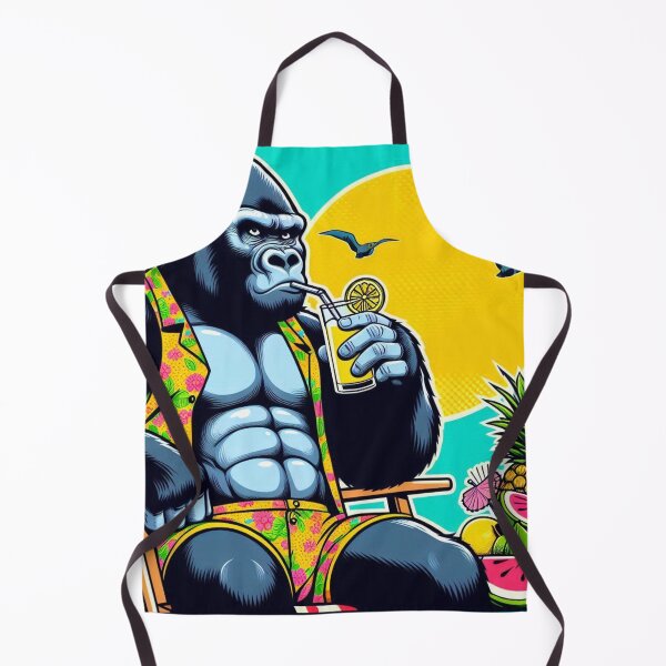 Item preview, Cute gorilla drinking lemonade et summer holiday designed and sold by Dogandesighn.