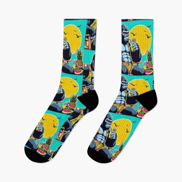 Item preview, Cute gorilla drinking lemonade et summer holiday  designed and sold by Dogandesighn.