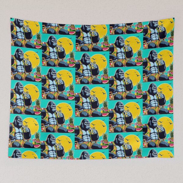 Item preview, Cute gorilla drinking lemonade et summer holiday  designed and sold by Dogandesighn.