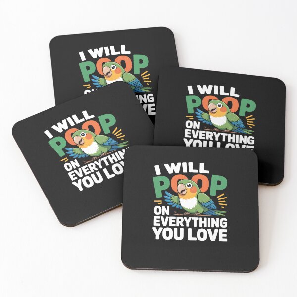 Item preview, I Will Poop On Everything You Love – Funny Parrot Bird Humor Design designed and sold by MissRasheedHam.