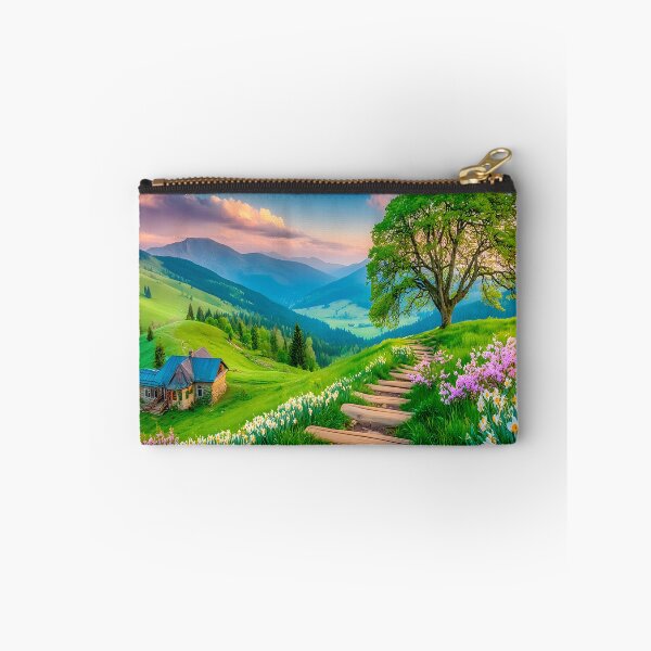 Item preview, Serene Landscape with Tree and Flowering Pathway designed and sold by Artessie.