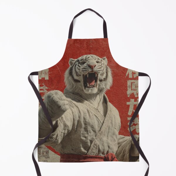 Item preview, White Tiger Karate Warrior – Vintage Japanese Martial Arts Poster designed and sold by MooDigitalArt.