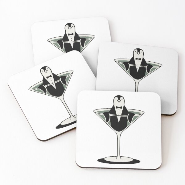Item preview, Penguin in a Martini Glass Minimalist T-Shirt – Whimsical Animal Design designed and sold by HAFIZ-DP.