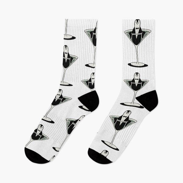 Artikelvorschau, Pinguin im Martini-Glas Minimalistisches T-Shirt – Skurriles Tierdesign entworfen und verkauft von HAFIZ-DP.