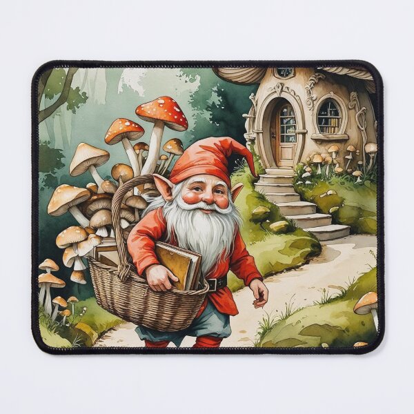 Item preview, The Book Forager – Cottagecore Gnome Adventure Art designed and sold by Deezyned.