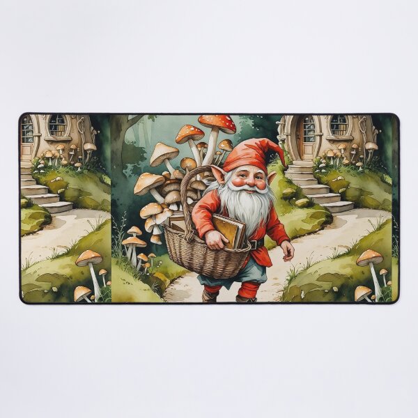 Item preview, The Book Forager – Cottagecore Gnome Adventure Art designed and sold by Deezyned.