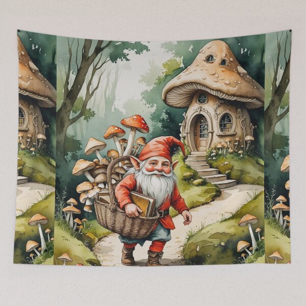 Item preview, The Book Forager – Cottagecore Gnome Adventure Art designed and sold by Deezyned.