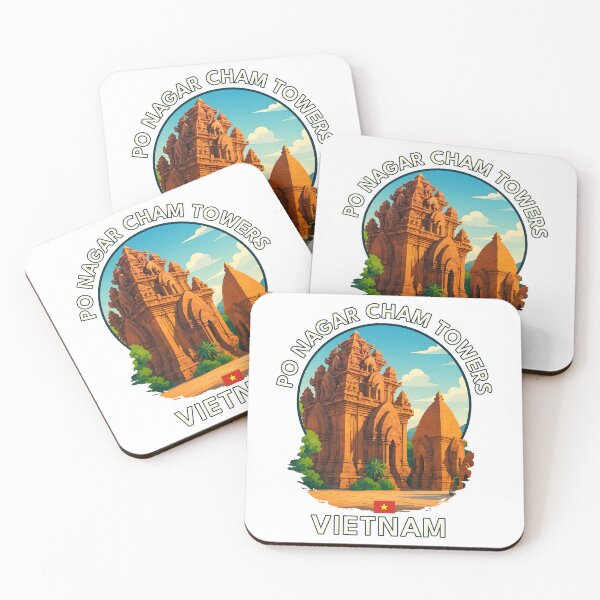 Item preview, Po Nagar Cham Towers Nha Trang Vietnam - Iconic Asia Landmark Travel vacation destination souvenir art  designed and sold by inkNext.