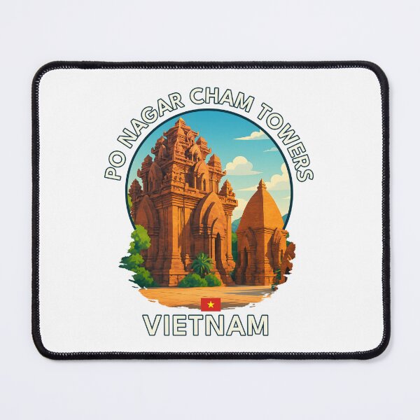 Item preview, Po Nagar Cham Towers Nha Trang Vietnam - Iconic Asia Landmark Travel vacation destination souvenir art  designed and sold by inkNext.