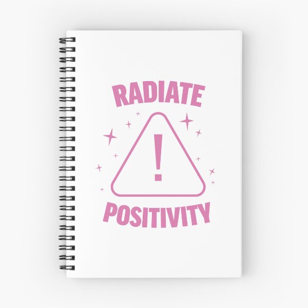 Item preview, Radiate Positivity – Warning Label Edition designed and sold by PinkeyStickey.