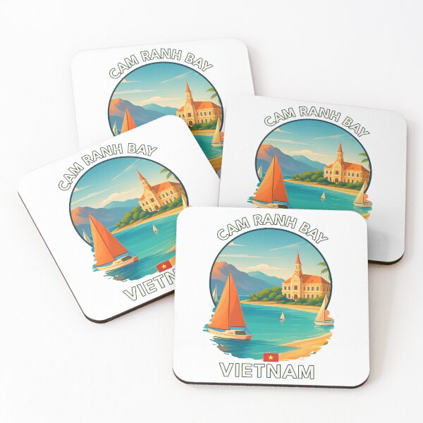 Item preview, Cam Ranh Bay Khanh Hoa Vietnam - Iconic Asia Landmark Travel vacation destination souvenir art  designed and sold by inkNext.