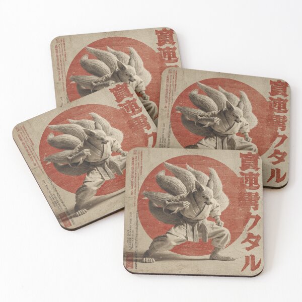 Item preview, Karate Kitsune Poster – Vintage Japanese Martial Arts Wall Art designed and sold by MooDigitalArt.