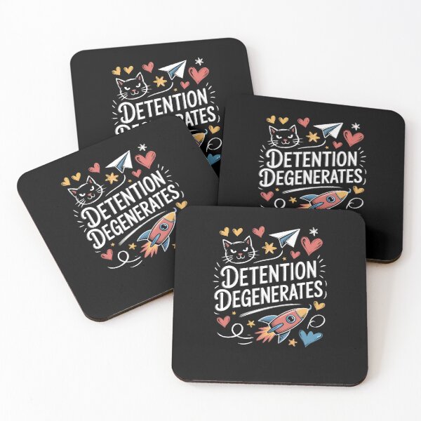 Item preview, Detention Degenerates – Chalk Doodle Rebellious Cat Design designed and sold by MissRasheedHam.