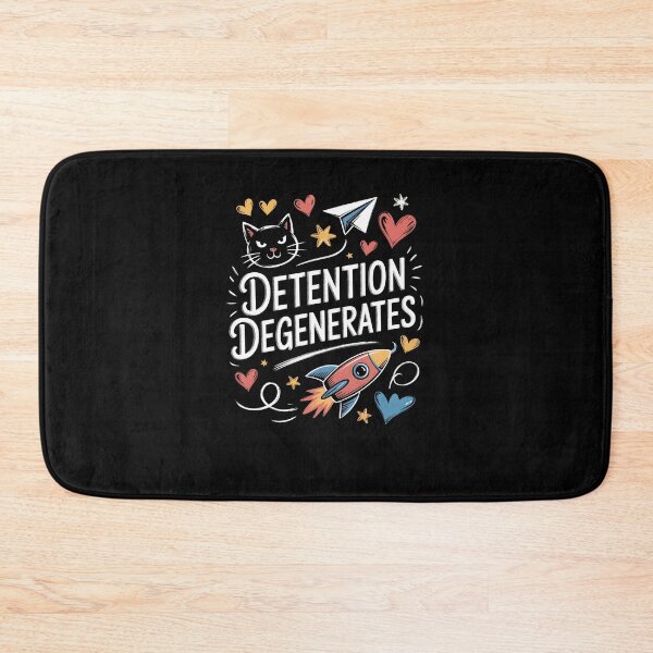 Item preview, Detention Degenerates – Chalk Doodle Rebellious Cat Design designed and sold by MissRasheedHam.