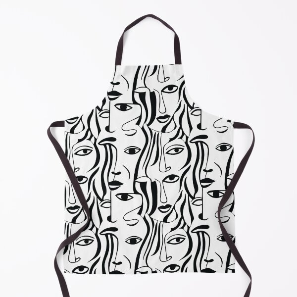 Item preview, Abstract Faces Line Art – Minimalist Continuous Pattern designed and sold by Twinkle-SS.