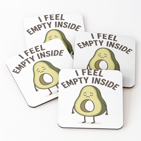 Item preview, I Feel Empty Inside – Funny Avocado Sad Humor Design designed and sold by Glownfun.
