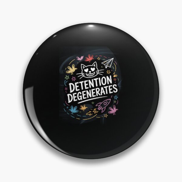 Item preview, Detention Degenerates – Chalk Doodle Rebellious Cat Design designed and sold by MissRasheedHam.