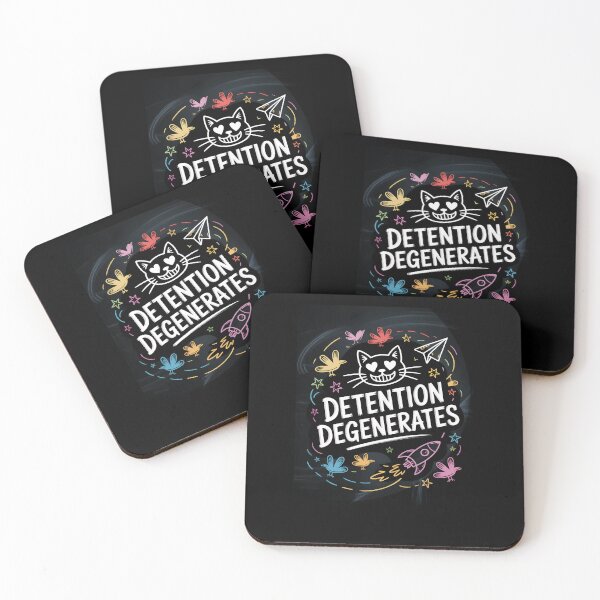 Item preview, Detention Degenerates – Chalk Doodle Rebellious Cat Design designed and sold by MissRasheedHam.