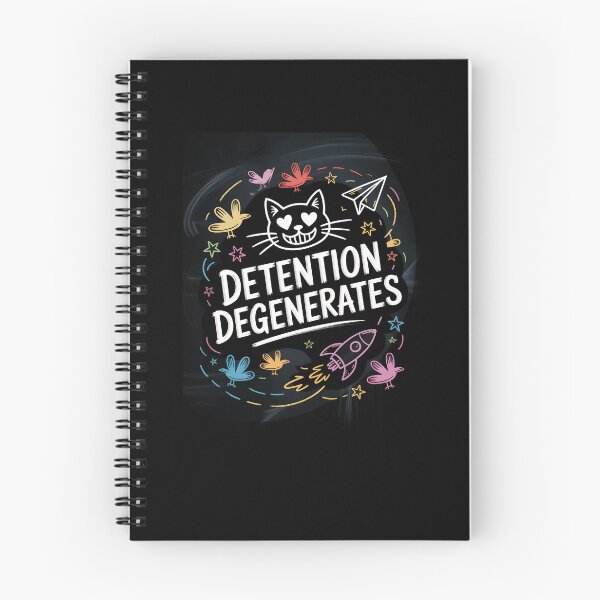 Item preview, Detention Degenerates – Chalk Doodle Rebellious Cat Design designed and sold by MissRasheedHam.