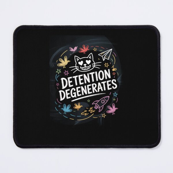 Item preview, Detention Degenerates – Chalk Doodle Rebellious Cat Design designed and sold by MissRasheedHam.