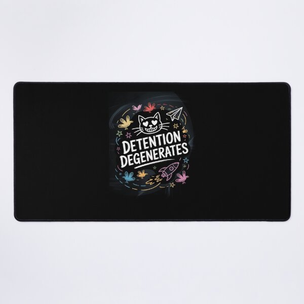 Item preview, Detention Degenerates – Chalk Doodle Rebellious Cat Design designed and sold by MissRasheedHam.