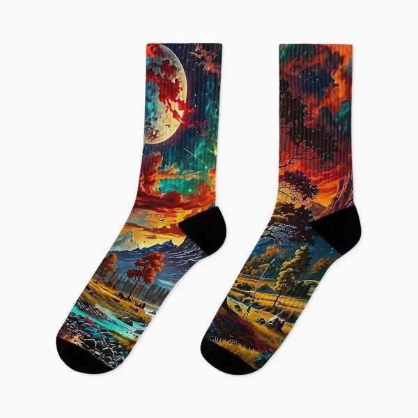 Item preview, Magical twilight in a mountain landscape designed and sold by PixelParadies.