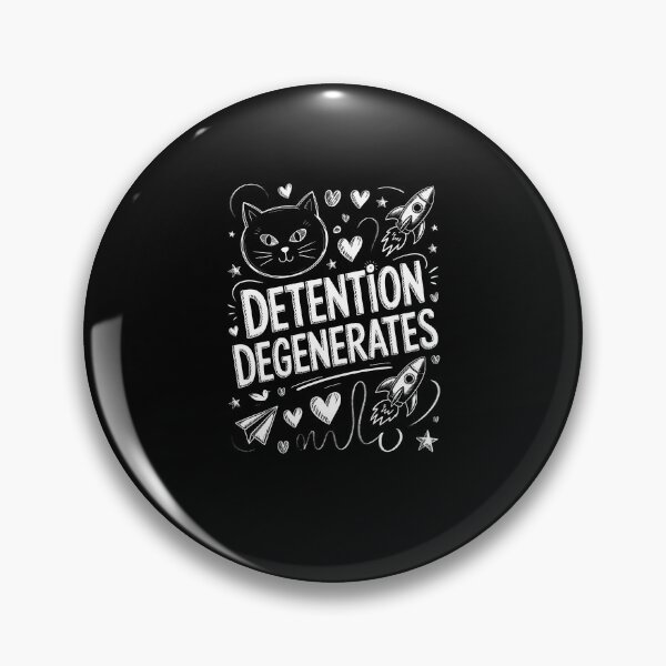 Item preview, Detention Degenerates – Chalk Doodle Rebellious Cat Design designed and sold by MissRasheedHam.