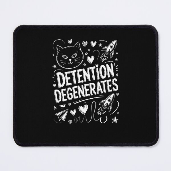 Item preview, Detention Degenerates – Chalk Doodle Rebellious Cat Design designed and sold by MissRasheedHam.