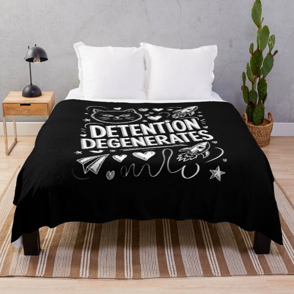 Item preview, Detention Degenerates – Chalk Doodle Rebellious Cat Design designed and sold by MissRasheedHam.