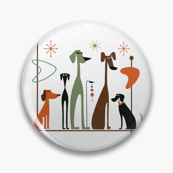Item preview, Retro Mid-Century Modern Dogs 50s 60s Style designed and sold by gogo-jr.