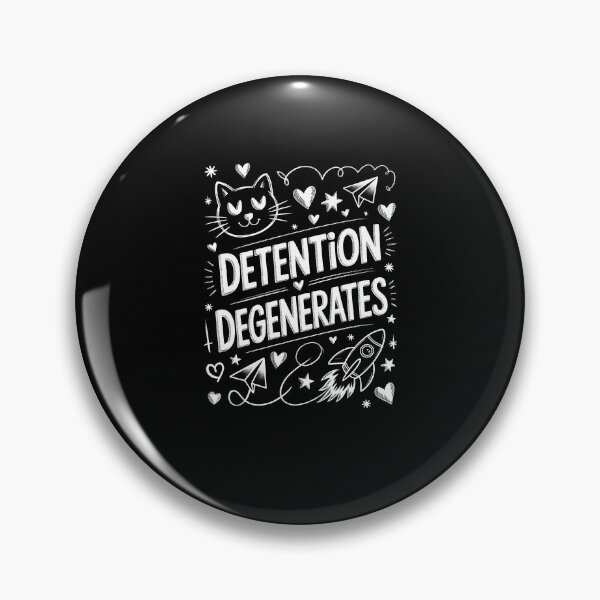 Item preview, Detention Degenerates – Chalk Doodle Rebellious Cat Design designed and sold by MissRasheedHam.