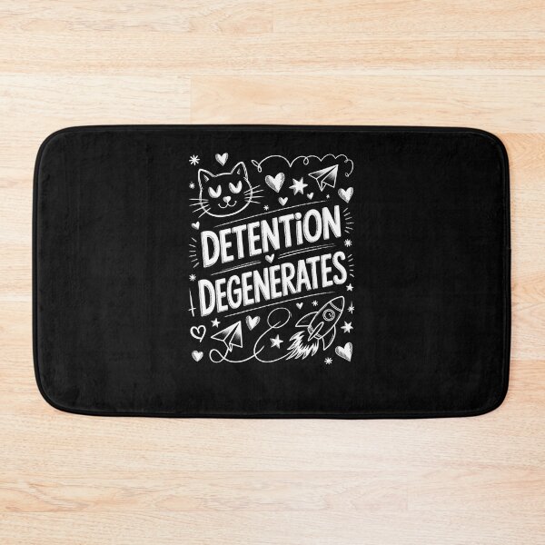 Item preview, Detention Degenerates – Chalk Doodle Rebellious Cat Design designed and sold by MissRasheedHam.